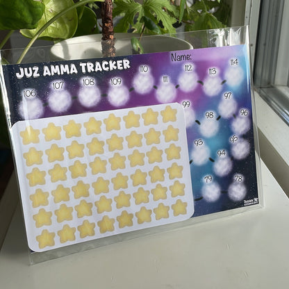 Juz Amma Tracker with Stickers - Galaxy Themed